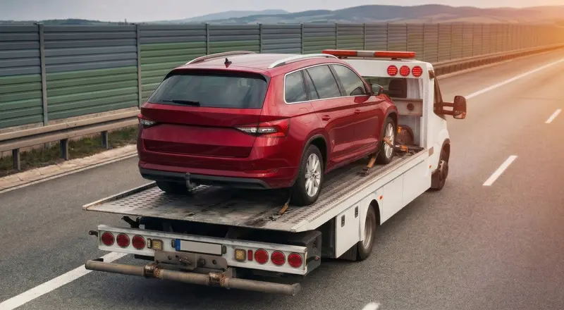 Guincho para carros em Várzea Grande – carro sendo carregado em plataforma
